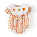 Floral Pumpkin Bubble Romper