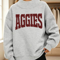Adult Polka Dot Mock Neck Sweatshirt