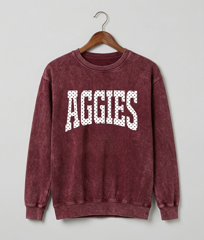 Mineral Wash Maroon Sweatshirt