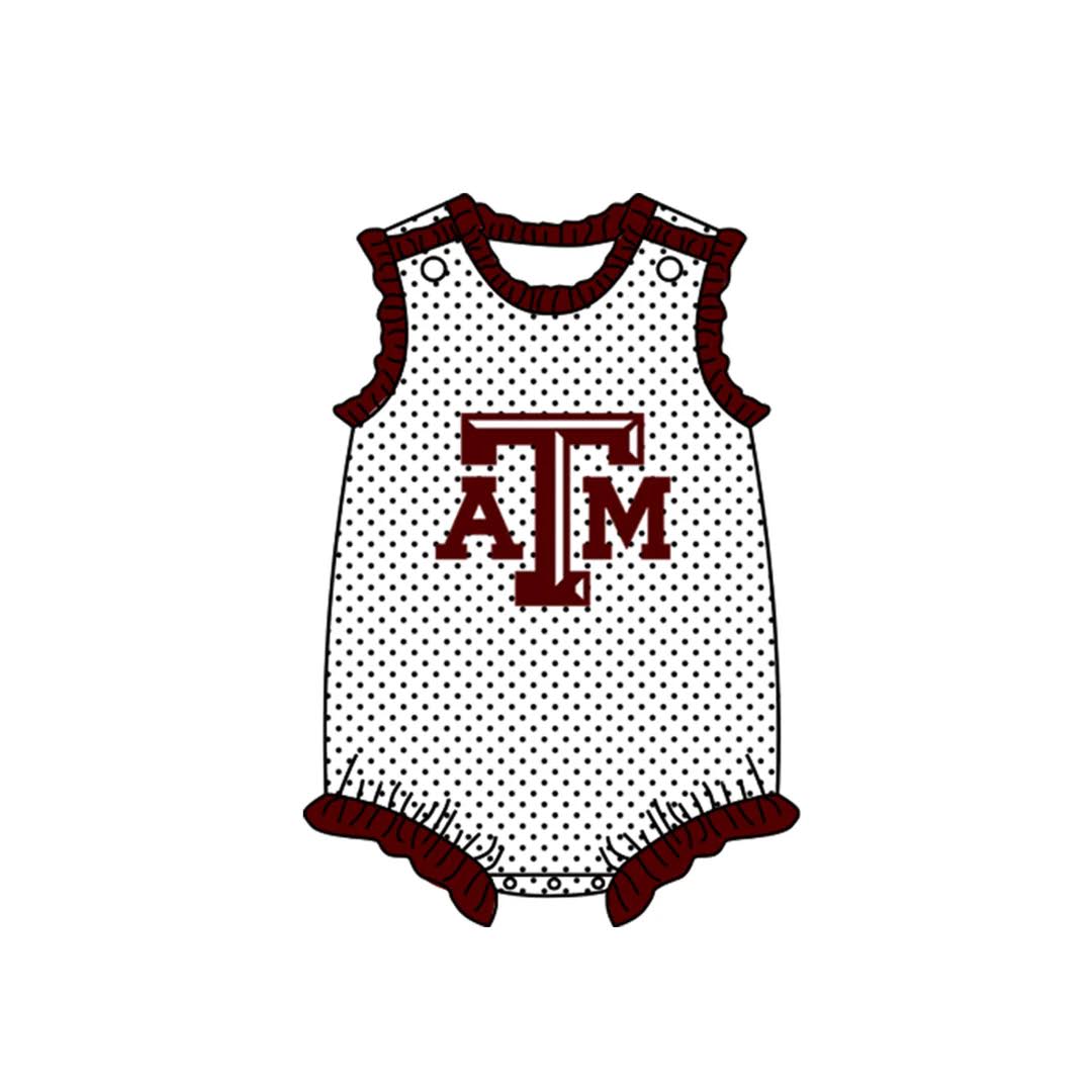Go Team Dotted Ruffle Romper