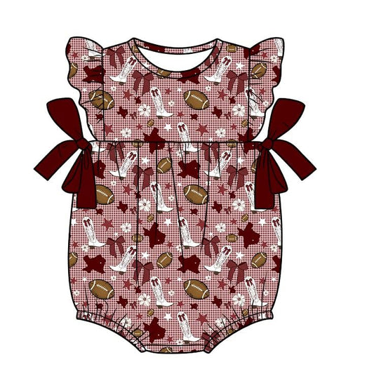 Girls Boots & Bows Romper