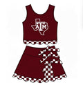 Girls Maroon Yoga Set