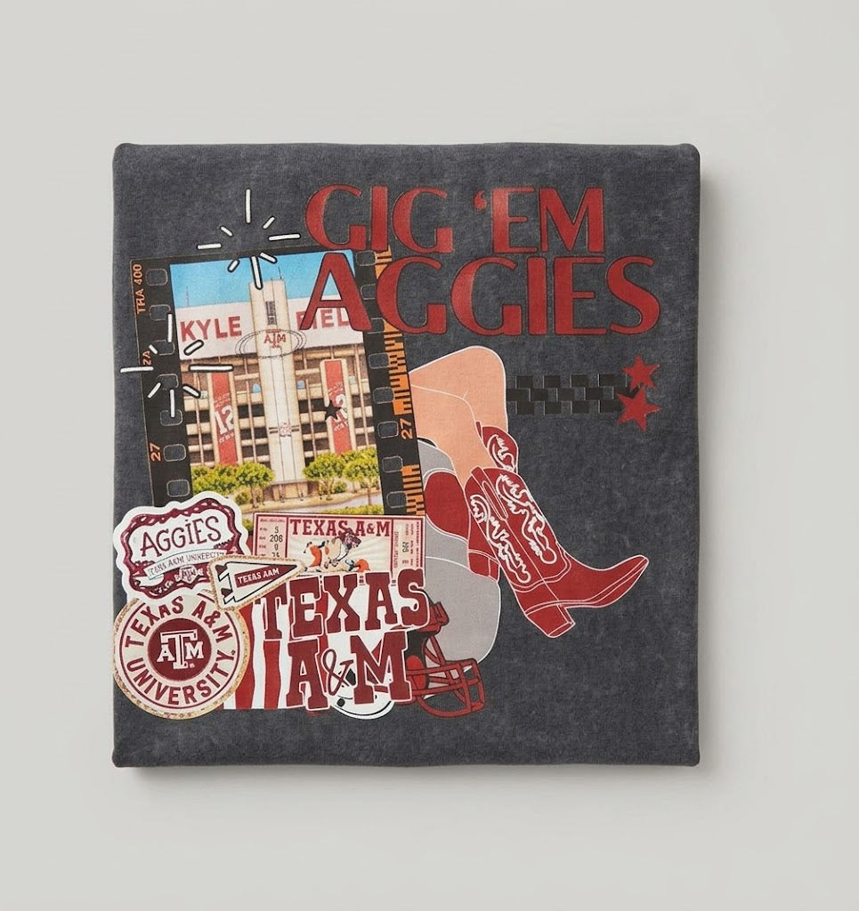 Game Day Boots Acid Wash Adult Tee