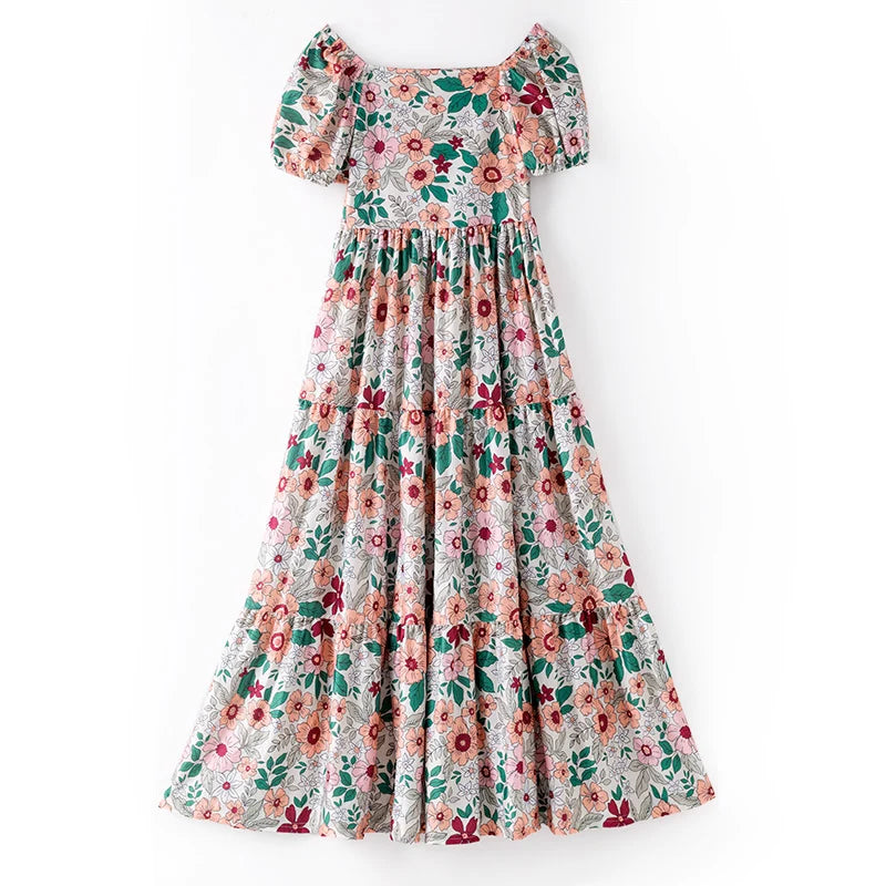 Scarlet Floral Mom Matching Dress