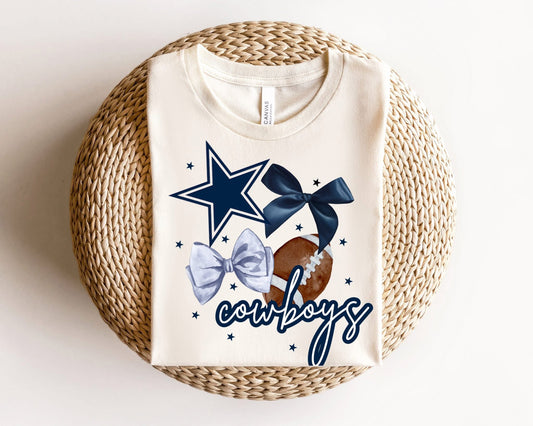 Cowboys Bows & Stars Tee