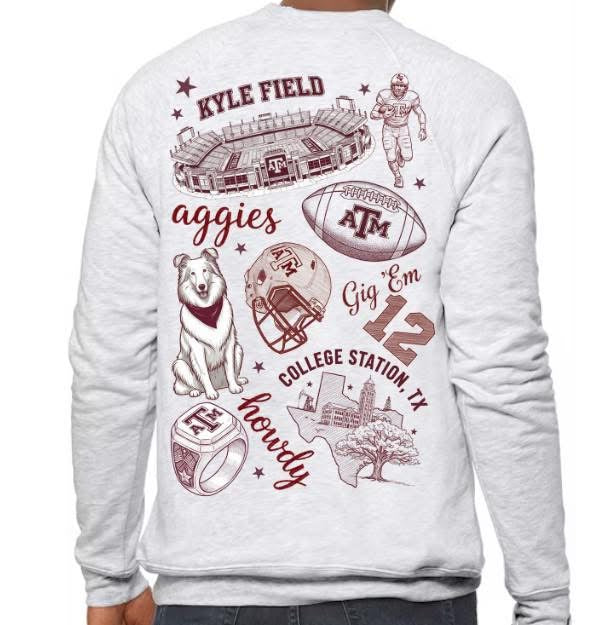 Adult Collage Sketch Sweatshirt