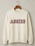 Cream Mock Neck Sweatshirt