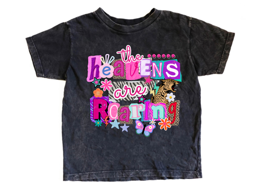 Heavens Are Roaring Acid Wash Tee
