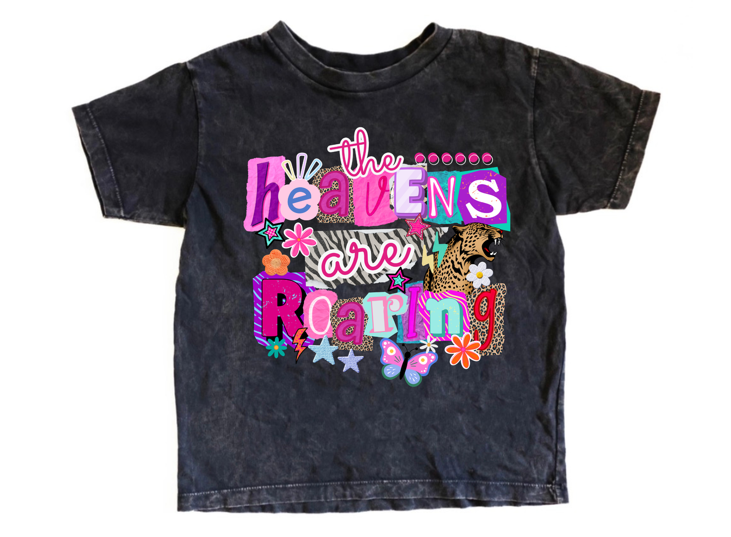 Heavens Are Roaring Acid Wash Tee